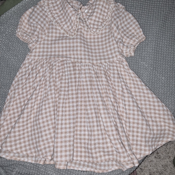 Rylee + Cru Other - Rylee + Cru Pink Gingham Puff Sleeve Dress